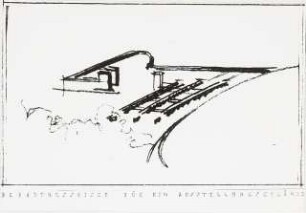 Ausstellungsgelände: Perspektivische Bebauungsskizze