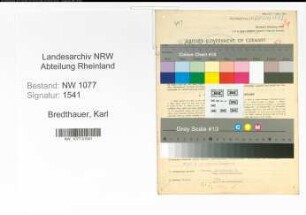 Entnazifizierung Karl Bredthauer , geb. 25.12.1909 (Polizist)