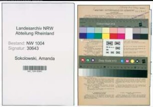 Entnazifizierung Amanda Sokolowski , geb. 17.09.1884 ()