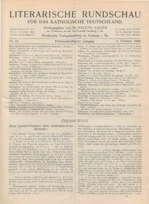 469-474 Neue Quellenliteratur über mittelalterliche Hymnen