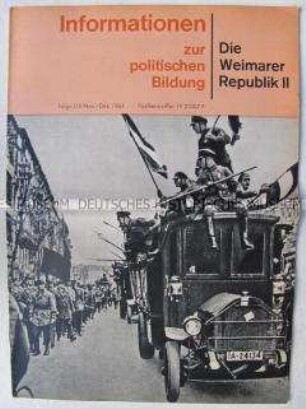 Heft aus der Reihe "Informationen zur politischen Bildung" zur Geschichte der Weimarer Republik - Sachkonvolut