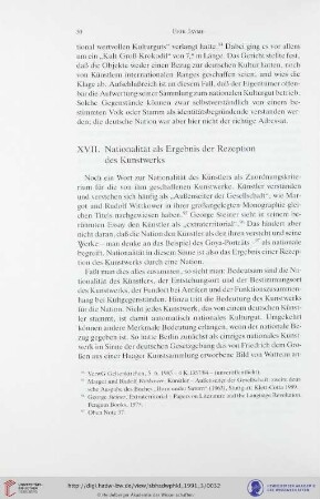 XVII. Nationalität als Ergebnis der Rezeption das Kunstwerks