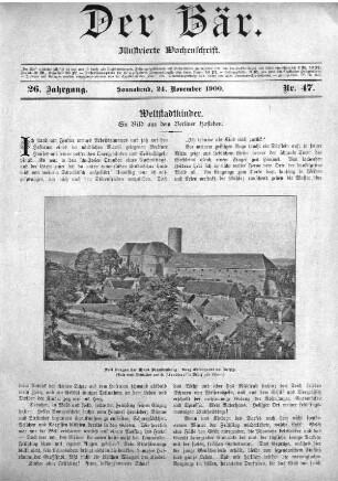 Sonnabend, 24. November 1900 Nr, 47