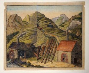 Darstellung einer Bergbau- und Hüttenszene