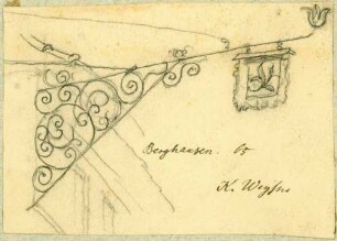Berghausen Wirtshausschild Gasthof zur Blume