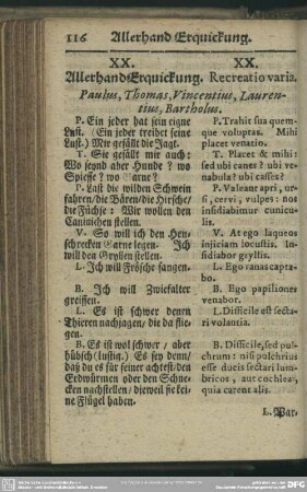 XX. Allerhand Erquickung