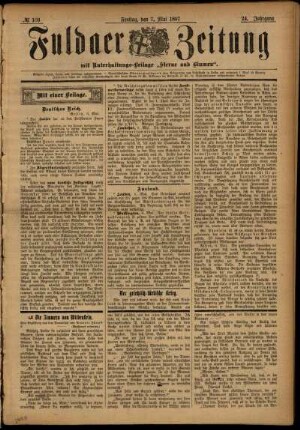 Ausgabe vom Freitag, den 07. Mai 1897.
