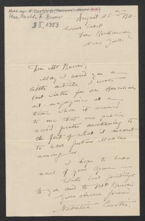 Brief an Ferruccio Busoni : 25.08.1911