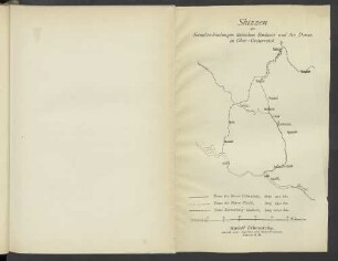 Skizze der Kanalverbidungen zwischen Budweis und der Donau in Ober-Oesterreich
