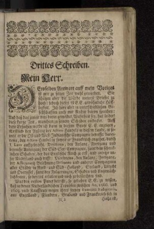 Drittes Schreiben.