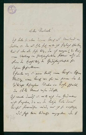 Brief vom 1. Dezember 1873