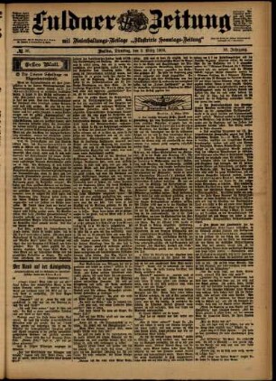 Erste Ausgabe vom Dienstag, den 03. März 1903.