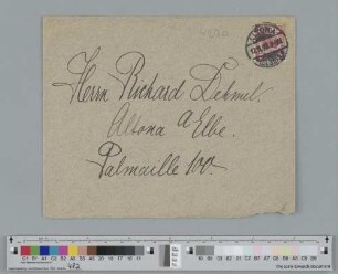 Briefumschlag an Richard Dehmel