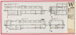 Wohnungsbau, Stadtsanierung Wedding Abschnitt II/VI, Demminerstraße, Ruppiner Straße, Berlin: Querschnitte, Längsschnitte Blattnummer 92, 1:100