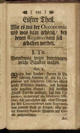 Eilfter Theil.