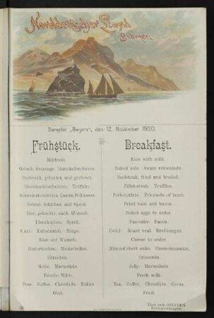 Frühstück auf der "Bayern"