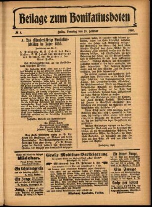 Zweite Ausgabe vom Sonntag, den 19. Februar 1905.