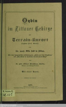 Oybin im Zittauer Gebirge als Terrain-Kurort