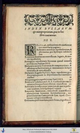 Index Bullarum.