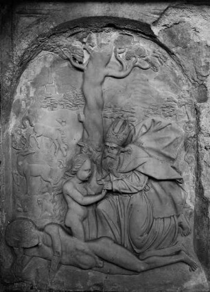 Grabmal Georg III. von Losenstein, linkes Stockrelief: Erschaffung Evas