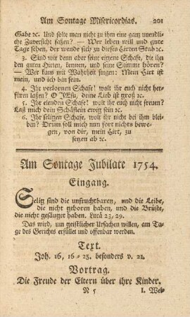 Am Sontage Jubilate 1754