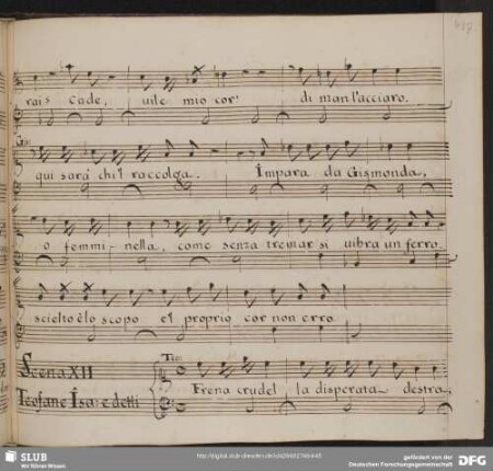 Recitativo: Frena crudel la disperata destra