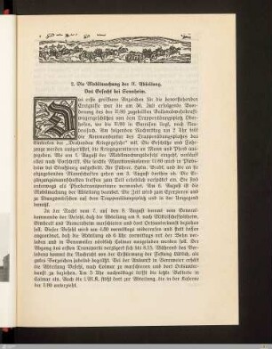 2. Die Mobilmachung der II. Abteilung. Das Gefecht bei Sennheim