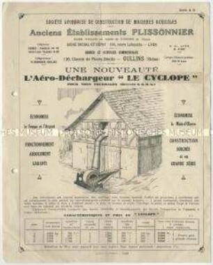 Getreidegebläse der Firma S. Plissonnier in Frankreich