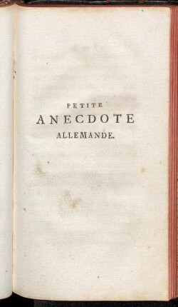Petite Anecdote Allemande.