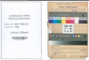 Entnazifizierung Wilhelm Lentzen , geb. 26.06.1906 (Stadtinspektor)
