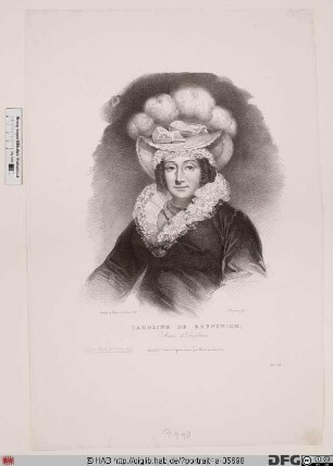 Bildnis Caroline (Amalie Elisabeth), Königin von Großbritannien, Irland u. Hannover, geb. Prinzessin von Braunschweig