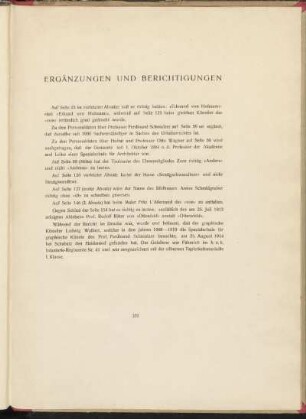 Ergänzungen und Berichtigungen