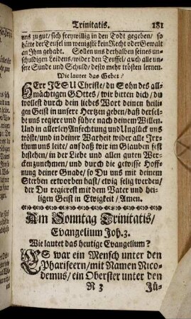 Am Sonntag Trinitatis. - Am achten Sonntag nach Trinitatis.
