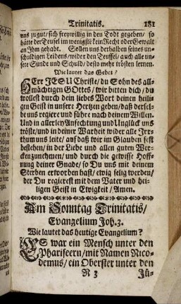 Am Sonntag Trinitatis. - Am achten Sonntag nach Trinitatis.