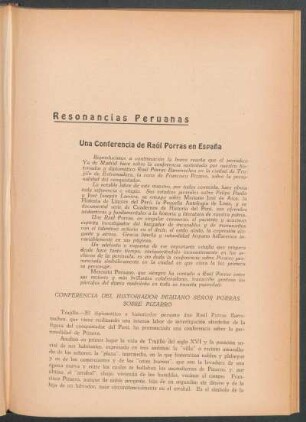 Una conferencia de Raúl Porras en España