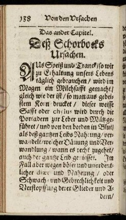 Das ander Capitel. Deß Schorbocks Ursachen.