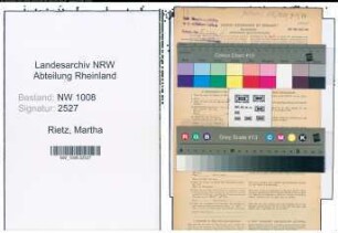 Entnazifizierung Martha Rietz , geb. 21.11.1903 ()