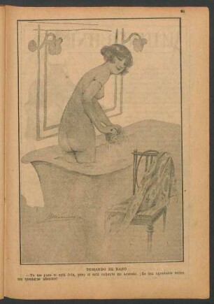 Tomando el baño [Ilustración]