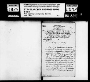 Kirchen- und Schuldiener: Aufzugs-, Investitur- und Vikariatskosten, Oberamt Besigheim