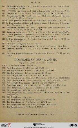 Goldrahmen des 19. Jahrh. (Nr. 151-168)
