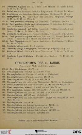 Goldrahmen des 19. Jahrh. (Nr. 151-168)