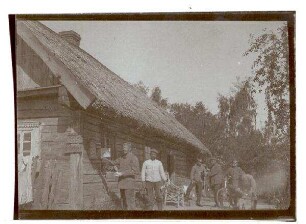 Original-Fotos (doppelt) mit Zensurvermerk 18.11.1916: Nr. 188: Beim Feldpostbriefkasten