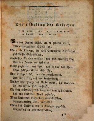 Klopstocks sämmtliche Werke, 1. Oden ; 1