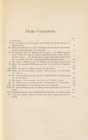 Der Heliotropismus der Thiere und seine Uebereinstimmung mit dem Heliotropismus der Pflanzen