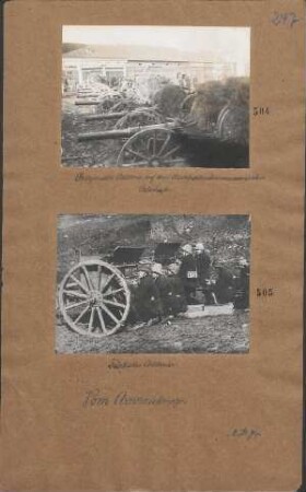 Bulgarische Artillerie auf dem Marktplatze einer mazedonischen Ortschaft