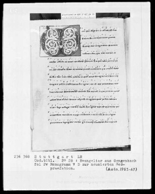Evangeliar — VD-Ligatur zum Vere Dignum, Folio 2verso