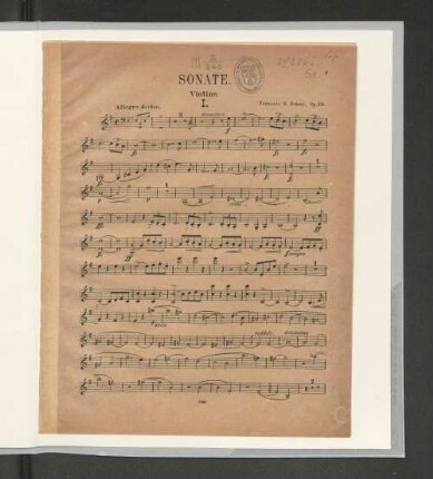 Sonate. Violine.