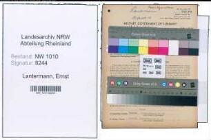 Entnazifizierung Ernst Lantermann , geb. 16.12.1882 (Gastwirt)