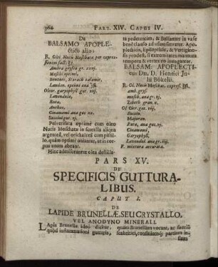 Pars XV. De Specificis Gutturalibus.