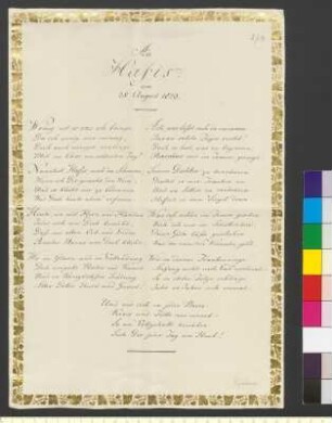 Brief von Riemer, Friedrich Wilhelm an Goethe, Johann Wolfgang von